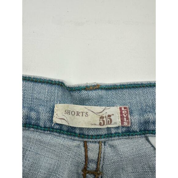 Levis 515 Short Womens Five Pocket Light Washed High-Rise Casual Denim Shorts 8 - Picture 3 of 5